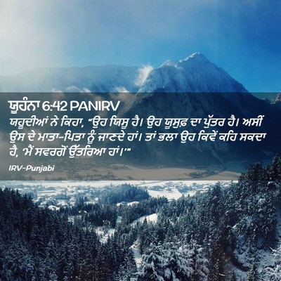 Picture 02 - ਯੂਹੰਨਾ 6:42 PANIRV - ਯਹੂਦੀਆਂ ਨੇ ਕਿਹਾ, - Bible Verse Picture
