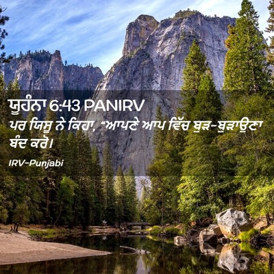 Picture 02 - ਯੂਹੰਨਾ 6:43 PANIRV - ਪਰ ਯਿਸੂ ਨੇ ਕਿਹਾ, - Bible Verse Picture
