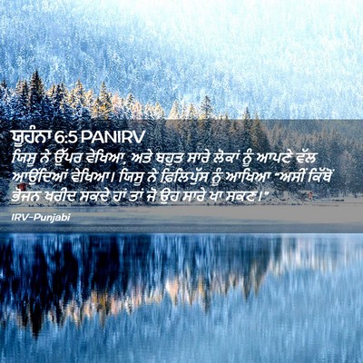 Picture 02 - ਯੂਹੰਨਾ 6:5 PANIRV - ਯਿਸੂ ਨੇ ਉੱਪਰ ਵੇਖਿਆ, - Bible Verse Picture