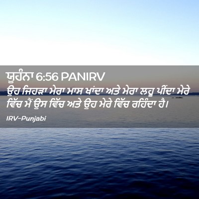 Picture 02 - ਯੂਹੰਨਾ 6:56 PANIRV - ਉਹ ਜਿਹੜਾ ਮੇਰਾ ਮਾਸ - Bible Verse Picture