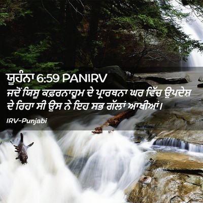 Picture 02 - ਯੂਹੰਨਾ 6:59 PANIRV - ਜਦੋਂ ਯਿਸੂ - Bible Verse Picture