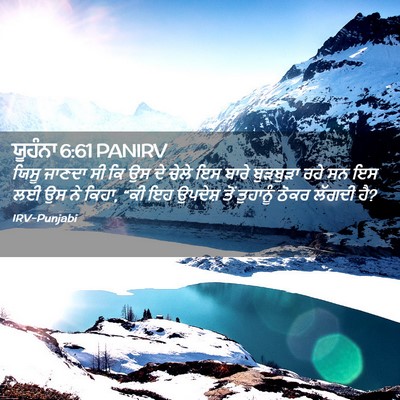 Picture 02 - ਯੂਹੰਨਾ 6:61 PANIRV - ਯਿਸੂ ਜਾਣਦਾ ਸੀ ਕਿ ਉਸ - Bible Verse Picture