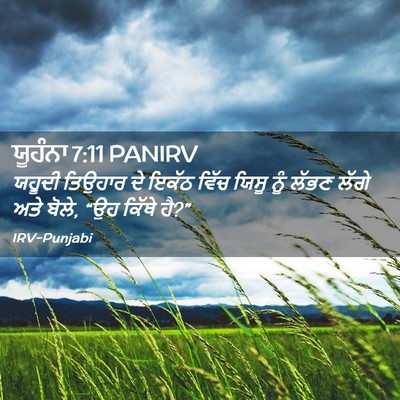 Picture 02 - ਯੂਹੰਨਾ 7:11 PANIRV - ਯਹੂਦੀ ਤਿਉਹਾਰ ਦੇ - Bible Verse Picture