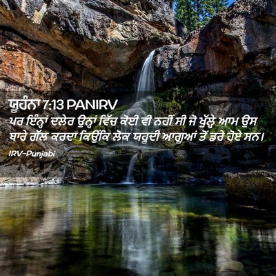 Picture 02 - ਯੂਹੰਨਾ 7:13 PANIRV - ਪਰ ਇੰਨ੍ਹਾਂ ਦਲੇਰ - Bible Verse Picture