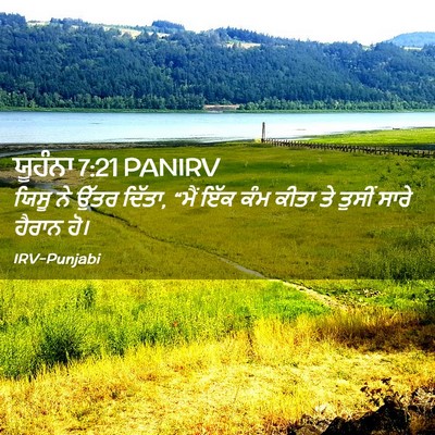 Picture 02 - ਯੂਹੰਨਾ 7:21 PANIRV - ਯਿਸੂ ਨੇ ਉੱਤਰ ਦਿੱਤਾ, - Bible Verse Picture