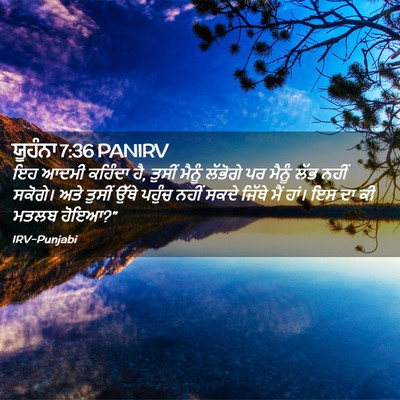 Picture 02 - ਯੂਹੰਨਾ 7:36 PANIRV - ਇਹ ਆਦਮੀ ਕਹਿੰਦਾ ਹੈ, - Bible Verse Picture
