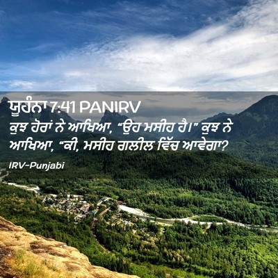 Picture 02 - ਯੂਹੰਨਾ 7:41 PANIRV - ਕੁਝ ਹੋਰਾਂ ਨੇ ਆਖਿਆ, - Bible Verse Picture