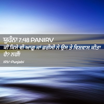 Picture 02 - ਯੂਹੰਨਾ 7:48 PANIRV - ਕੀ ਕਿਸੇ ਵੀ ਆਗੂ ਜਾਂ - Bible Verse Picture
