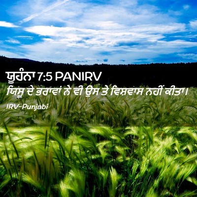Picture 02 - ਯੂਹੰਨਾ 7:5 PANIRV - ਯਿਸੂ ਦੇ ਭਰਾਵਾਂ ਨੇ - Bible Verse Picture