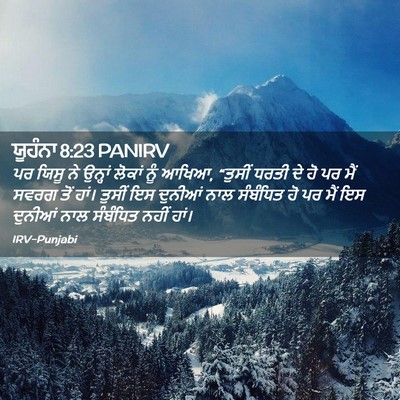 Picture 02 - ਯੂਹੰਨਾ 8:23 PANIRV - ਪਰ ਯਿਸੂ ਨੇ ਉਨ੍ਹਾਂ - Bible Verse Picture