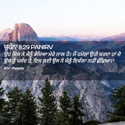 Picture 02 - ਯੂਹੰਨਾ 8:29 PANIRV - ਉਹ ਜਿਸ ਨੇ ਮੈਨੂੰ - Bible Verse Picture