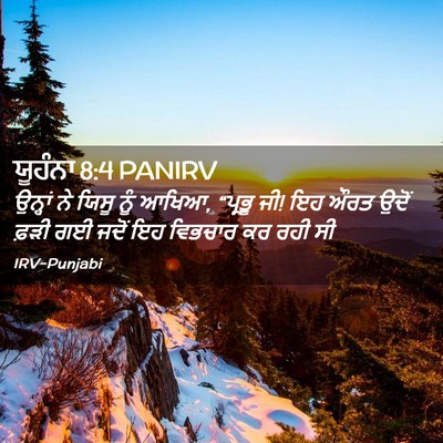 Picture 02 - ਯੂਹੰਨਾ 8:4 PANIRV - ਉਨ੍ਹਾਂ ਨੇ ਯਿਸੂ ਨੂੰ - Bible Verse Picture