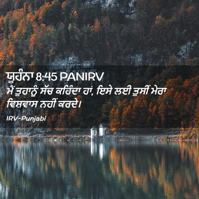 Picture 02 - ਯੂਹੰਨਾ 8:45 PANIRV - ਮੈਂ ਤੁਹਾਨੂੰ ਸੱਚ - Bible Verse Picture