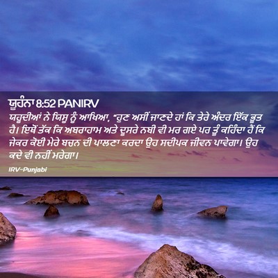 Picture 02 - ਯੂਹੰਨਾ 8:52 PANIRV - ਯਹੂਦੀਆਂ ਨੇ ਯਿਸੂ - Bible Verse Picture