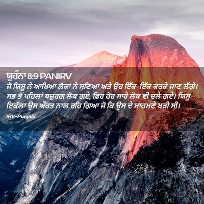 Picture 02 - ਯੂਹੰਨਾ 8:9 PANIRV - ਜੋ ਯਿਸੂ ਨੇ ਆਖਿਆ - Bible Verse Picture