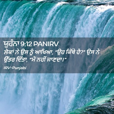 Picture 02 - ਯੂਹੰਨਾ 9:12 PANIRV - ਲੋਕਾਂ ਨੇ ਉਸ ਨੂੰ - Bible Verse Picture
