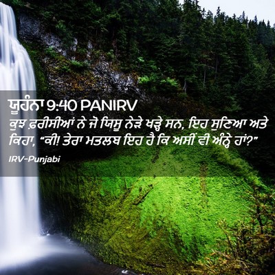 Picture 02 - ਯੂਹੰਨਾ 9:40 PANIRV - ਕੁਝ ਫ਼ਰੀਸੀਆਂ ਨੇ ਜੋ - Bible Verse Picture