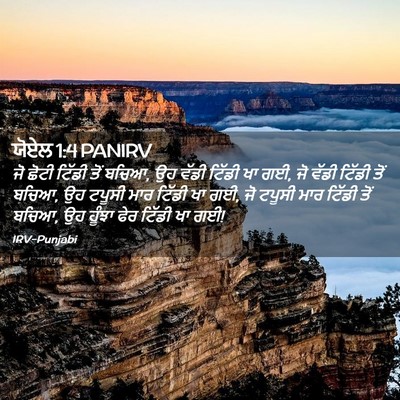 Picture 02 - ਯੋਏਲ 1:4 PANIRV - ਜੋ ਛੋਟੀ ਟਿੱਡੀ ਤੋਂ - Bible Verse Picture