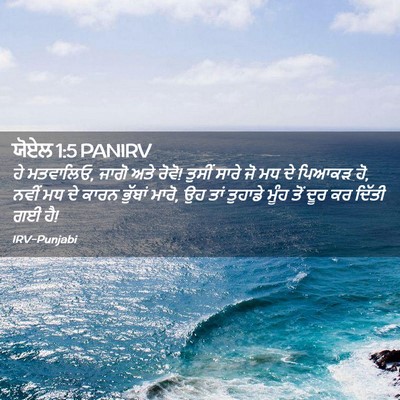 Picture 02 - ਯੋਏਲ 1:5 PANIRV - ਹੇ ਮਤਵਾਲਿਓ, ਜਾਗੋ - Bible Verse Picture