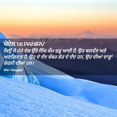 Picture 02 - ਯੋਏਲ 1:6 PANIRV - ਕਿਉਂ ਜੋ ਮੇਰੇ ਦੇਸ਼ - Bible Verse Picture