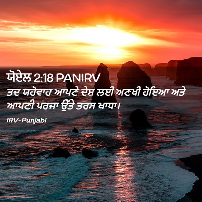 Picture 02 - ਯੋਏਲ 2:18 PANIRV - ਤਦ ਯਹੋਵਾਹ ਆਪਣੇ - Bible Verse Picture