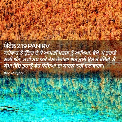 Picture 02 - ਯੋਏਲ 2:19 PANIRV - ਯਹੋਵਾਹ ਨੇ ਉੱਤਰ ਦੇ - Bible Verse Picture