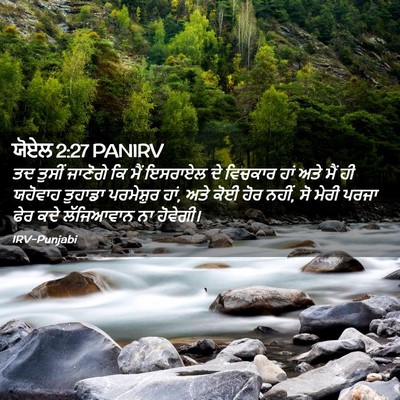 Picture 02 - ਯੋਏਲ 2:27 PANIRV - ਤਦ ਤੁਸੀਂ ਜਾਣੋਗੇ ਕਿ - Bible Verse Picture