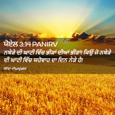 Picture 02 - ਯੋਏਲ 3:14 PANIRV - ਨਬੇੜੇ ਦੀ ਘਾਟੀ ਵਿੱਚ - Bible Verse Picture
