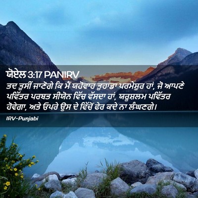 Picture 02 - ਯੋਏਲ 3:17 PANIRV - ਤਦ ਤੁਸੀਂ ਜਾਣੋਗੇ ਕਿ - Bible Verse Picture