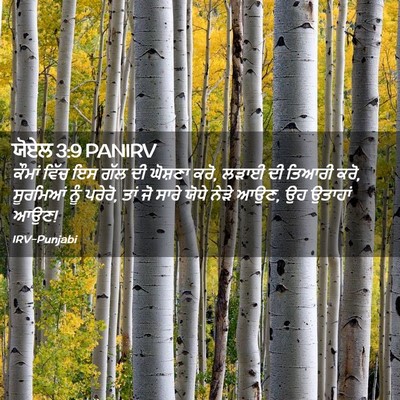 Picture 02 - ਯੋਏਲ 3:9 PANIRV - ਕੌਮਾਂ ਵਿੱਚ ਇਸ ਗੱਲ - Bible Verse Picture