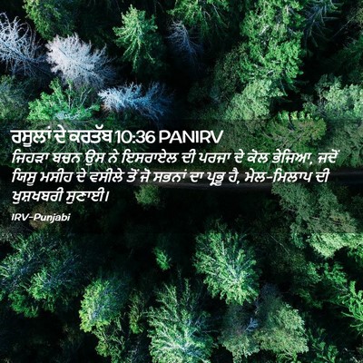 Picture 02 - ਰਸੂਲਾਂ ਦੇ ਕਰਤੱਬ 10:36 PANIRV - ਜਿਹੜਾ ਬਚਨ ਉਸ ਨੇ - Bible Verse Picture