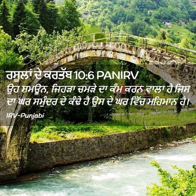 Picture 02 - ਰਸੂਲਾਂ ਦੇ ਕਰਤੱਬ 10:6 PANIRV - ਉਹ ਸ਼ਮਊਨ, ਜਿਹੜਾ - Bible Verse Picture