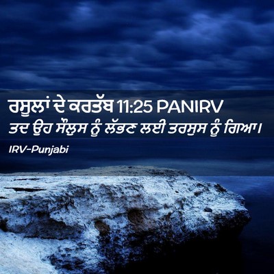 Picture 02 - ਰਸੂਲਾਂ ਦੇ ਕਰਤੱਬ 11:25 PANIRV - ਤਦ ਉਹ ਸੌਲੁਸ ਨੂੰ - Bible Verse Picture