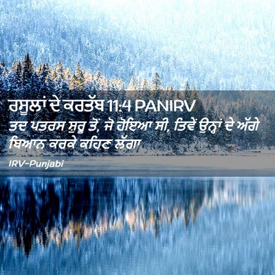 Picture 02 - ਰਸੂਲਾਂ ਦੇ ਕਰਤੱਬ 11:4 PANIRV - ਤਦ ਪਤਰਸ ਸ਼ੁਰੂ ਤੋਂ, - Bible Verse Picture