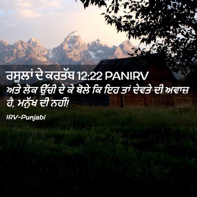 Picture 02 - ਰਸੂਲਾਂ ਦੇ ਕਰਤੱਬ 12:22 PANIRV - ਅਤੇ ਲੋਕ ਉੱਚੀ ਦੇ ਕੇ - Bible Verse Picture