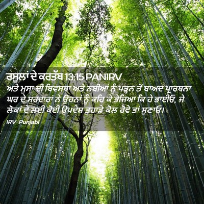 Picture 02 - ਰਸੂਲਾਂ ਦੇ ਕਰਤੱਬ 13:15 PANIRV - ਅਤੇ ਮੂਸਾ ਦੀ ਬਿਵਸਥਾ - Bible Verse Picture