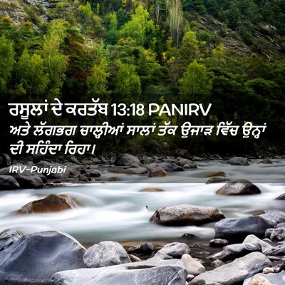 Picture 02 - ਰਸੂਲਾਂ ਦੇ ਕਰਤੱਬ 13:18 PANIRV - ਅਤੇ ਲੱਗਭਗ - Bible Verse Picture