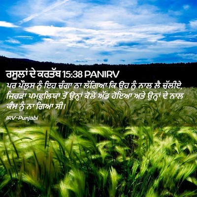 Picture 02 - ਰਸੂਲਾਂ ਦੇ ਕਰਤੱਬ 15:38 PANIRV - ਪਰ ਪੌਲੁਸ ਨੂੰ ਇਹ - Bible Verse Picture