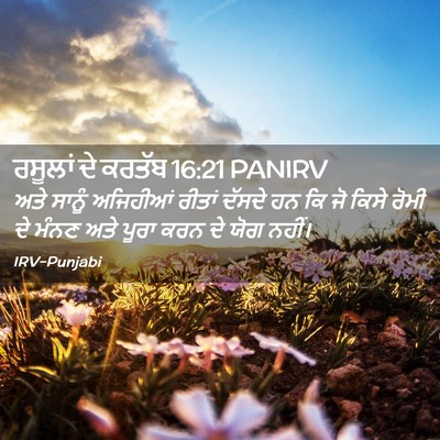 Picture 02 - ਰਸੂਲਾਂ ਦੇ ਕਰਤੱਬ 16:21 PANIRV - ਅਤੇ ਸਾਨੂੰ ਅਜਿਹੀਆਂ - Bible Verse Picture