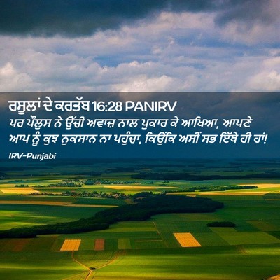 Picture 02 - ਰਸੂਲਾਂ ਦੇ ਕਰਤੱਬ 16:28 PANIRV - ਪਰ ਪੌਲੁਸ ਨੇ ਉੱਚੀ - Bible Verse Picture