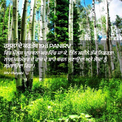 Picture 02 - ਰਸੂਲਾਂ ਦੇ ਕਰਤੱਬ 19:8 PANIRV - ਫਿਰ ਪੌਲੁਸ - Bible Verse Picture