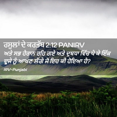 Picture 02 - ਰਸੂਲਾਂ ਦੇ ਕਰਤੱਬ 2:12 PANIRV - ਅਤੇ ਸਭ ਹੈਰਾਨ ਰਹਿ ਗਏ - Bible Verse Picture
