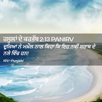 Picture 02 - ਰਸੂਲਾਂ ਦੇ ਕਰਤੱਬ 2:13 PANIRV - ਦੂਜਿਆਂ ਨੇ ਮਖ਼ੌਲ - Bible Verse Picture