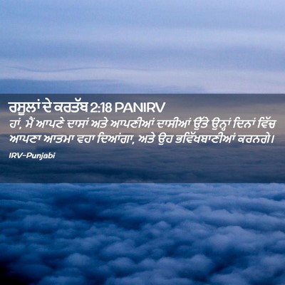 Picture 02 - ਰਸੂਲਾਂ ਦੇ ਕਰਤੱਬ 2:18 PANIRV - ਹਾਂ, ਮੈਂ ਆਪਣੇ ਦਾਸਾਂ - Bible Verse Picture