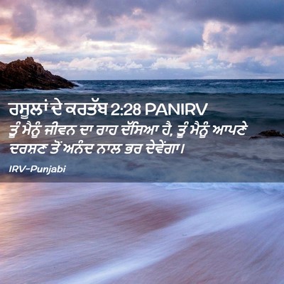 Picture 02 - ਰਸੂਲਾਂ ਦੇ ਕਰਤੱਬ 2:28 PANIRV - ਤੂੰ ਮੈਨੂੰ ਜੀਵਨ ਦਾ - Bible Verse Picture