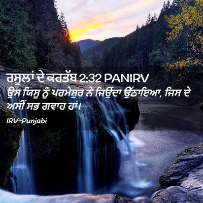 Picture 02 - ਰਸੂਲਾਂ ਦੇ ਕਰਤੱਬ 2:32 PANIRV - ਉਸ ਯਿਸੂ ਨੂੰ - Bible Verse Picture