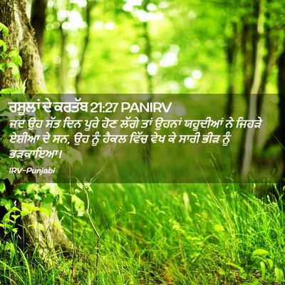 Picture 02 - ਰਸੂਲਾਂ ਦੇ ਕਰਤੱਬ 21:27 PANIRV - ਜਦ ਉਹ ਸੱਤ ਦਿਨ ਪੂਰੇ - Bible Verse Picture