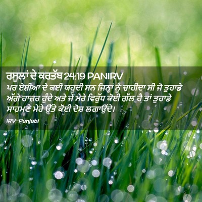 Picture 02 - ਰਸੂਲਾਂ ਦੇ ਕਰਤੱਬ 24:19 PANIRV - ਪਰ ਏਸ਼ੀਆ ਦੇ ਕਈ - Bible Verse Picture