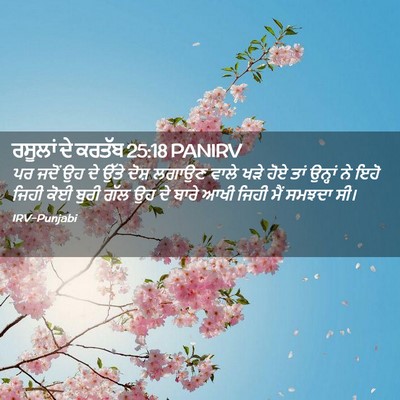 Picture 02 - ਰਸੂਲਾਂ ਦੇ ਕਰਤੱਬ 25:18 PANIRV - ਪਰ ਜਦੋਂ ਉਹ ਦੇ ਉੱਤੇ - Bible Verse Picture