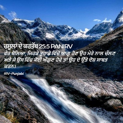 Picture 02 - ਰਸੂਲਾਂ ਦੇ ਕਰਤੱਬ 25:5 PANIRV - ਫੇਰ ਬੋਲਿਆ, ਜਿਹੜੇ - Bible Verse Picture